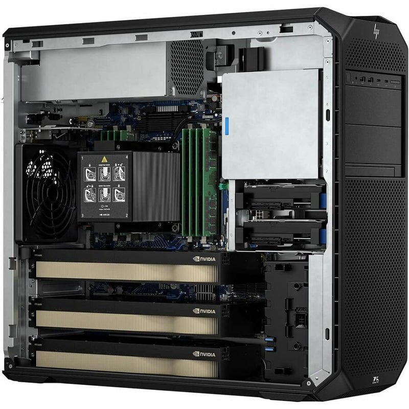 HP Z6 G5 Workstation - 1 x Intel Xeon w7-3445 - 128 GB - Tower - Black - Thumbnail 4