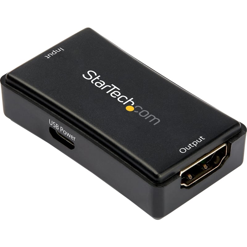 StarTech.com 45ft / 14m HDMI Signal Booster - 4K 60Hz - USB Powered - HDMI Inline Repeater & Amplifier - 7.1 Audio Support (HDBOOST4K2) - Thumbnail 1