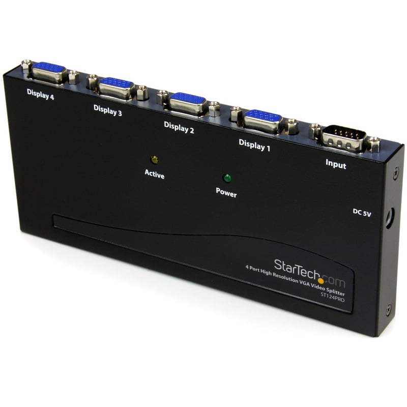 StarTech.com 4 Port High Resolution VGA Video Splitter - 300 MHz - VideoView Pro 47 Port High Resolution 300 MHz Video Splitter - Video splitter - 4 ports - Thumbnail 1