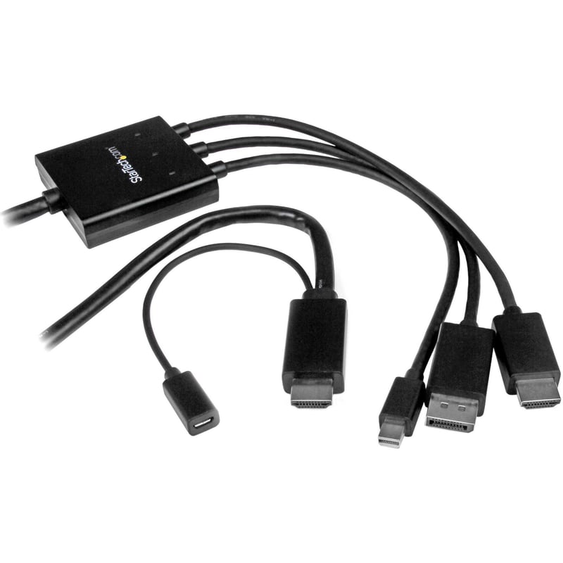 StarTech.com 2m 6 ft HDMI, DisplayPort or Mini DisplayPort to HDMI Converter Cable - HDMI, DP or Mini DP to HDMI Adapter - Thumbnail 1