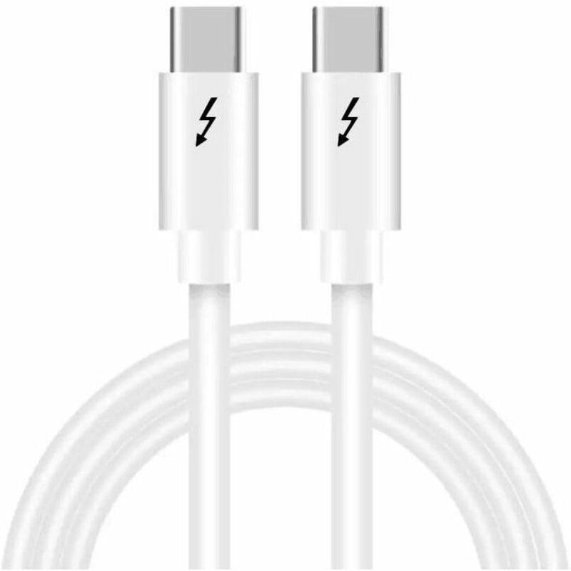 4XEM 20Gbps 3FT/1M Thunderbolt 3 White cable - Thumbnail 2