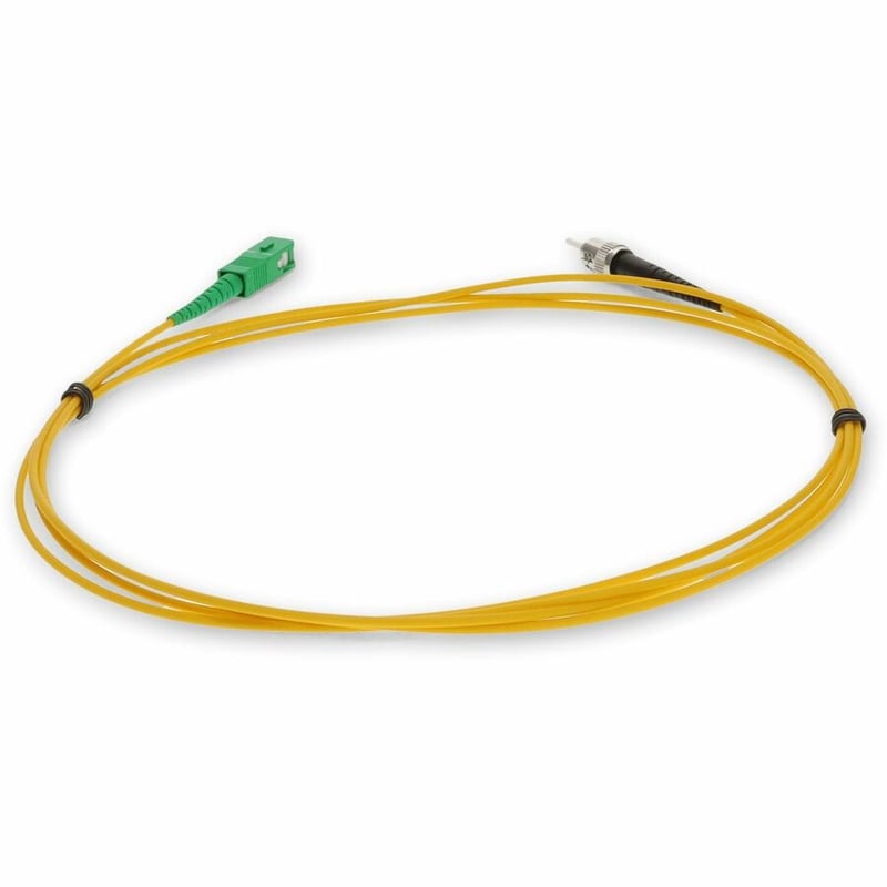AddOn 2m ASC (Male) to ST (Male) Yellow OS2 Simplex Fiber OFNR (Riser-Rated) Patch Cable - Thumbnail 4