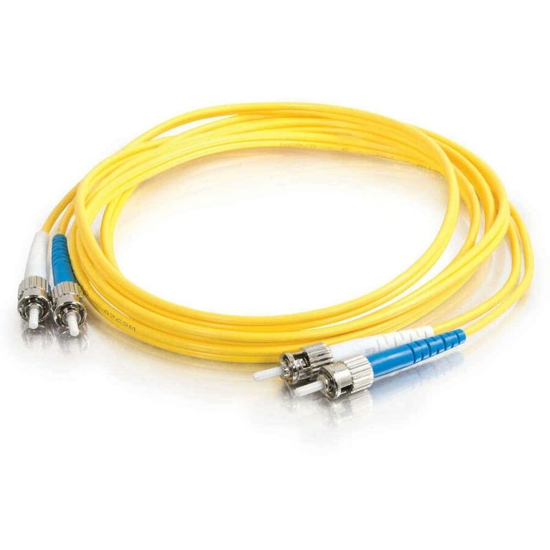 C2G-9m ST-ST 9/125 OS1 Duplex Singlemode PVC Fiber Optic Cable - Yellow - Thumbnail 2