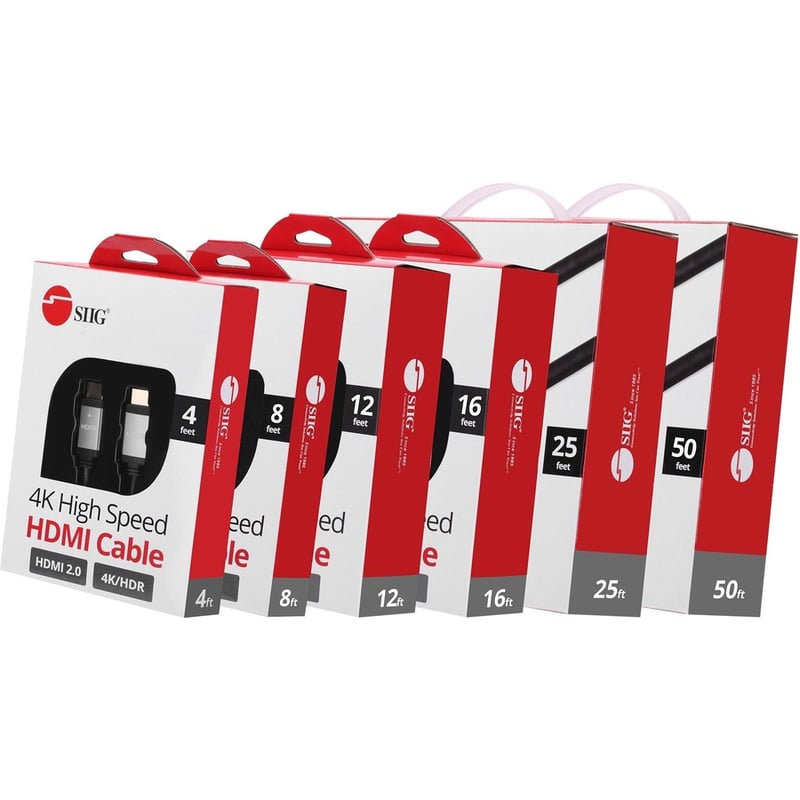 SIIG 4K High Speed HDMI Cable - 12ft - Thumbnail 5