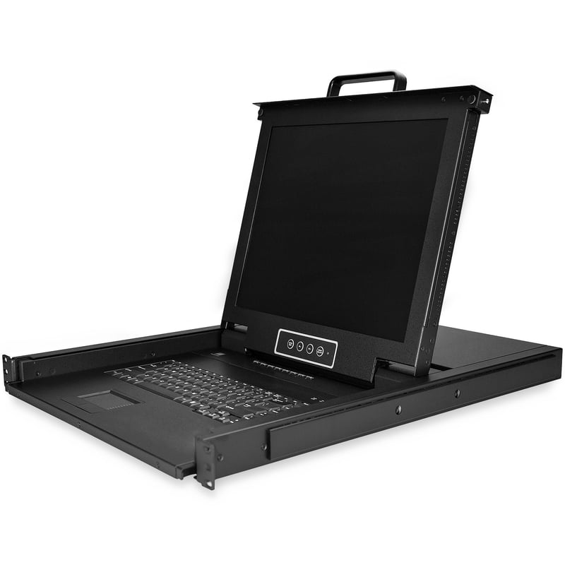 StarTech.com 8 Port Rackmount KVM Console w/ Cables - Integrated KVM Switch w/ 17" LCD - 1U LCD KVM Drawer 50000 MTBF - USB + VGA Support - Thumbnail 1