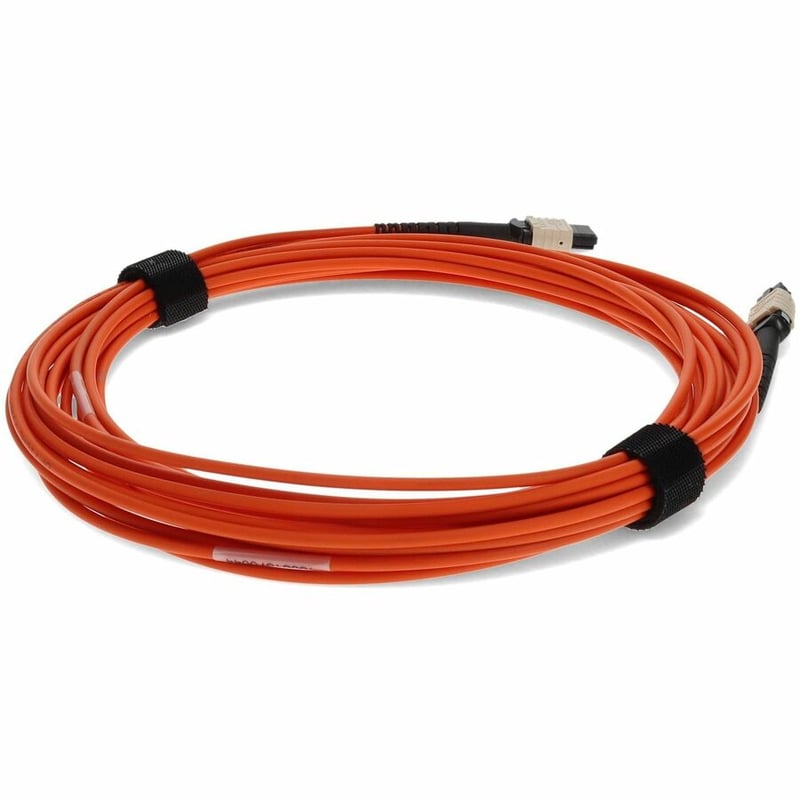 AddOn 1m MPO (Female) to MPO (Female) 12-Strand Orange OM1 Crossover Fiber OFNR (Riser-Rated) Patch Cable - Thumbnail 5