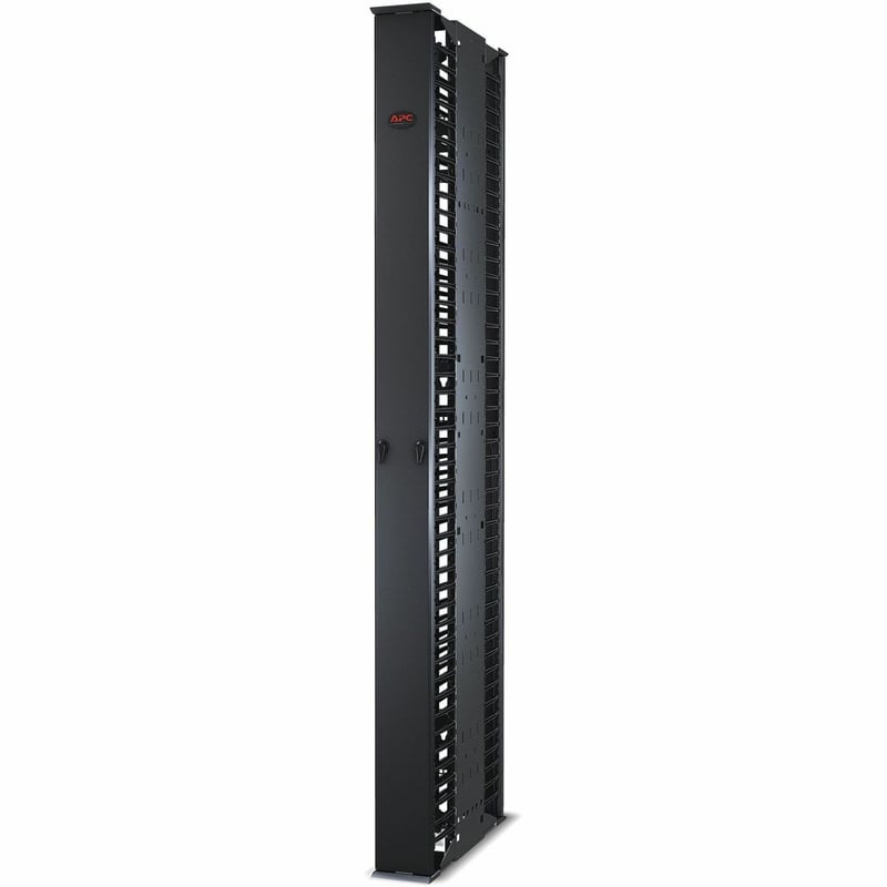Performance,Vertical Cable Manager for 2 & 4 Post Racks, 84"H x 6"W, Double-Sided with Doors - Thumbnail 1