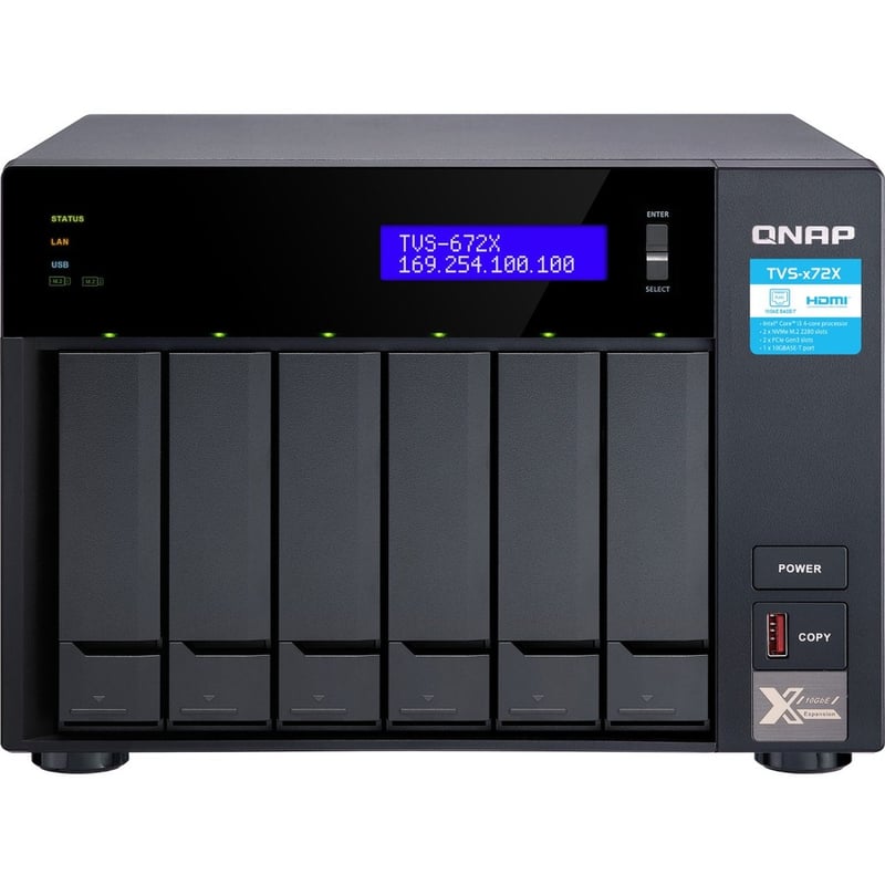 QNAP TVS-672X-i3-8G SAN/NAS Storage System - Thumbnail 2