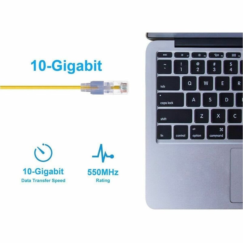 MONOPRICE SLIMRUN CAT6A ETHERNET PATCH CABLE - SNAGLESS RJ45_ UTP_ PURE BARE COP - Thumbnail 5