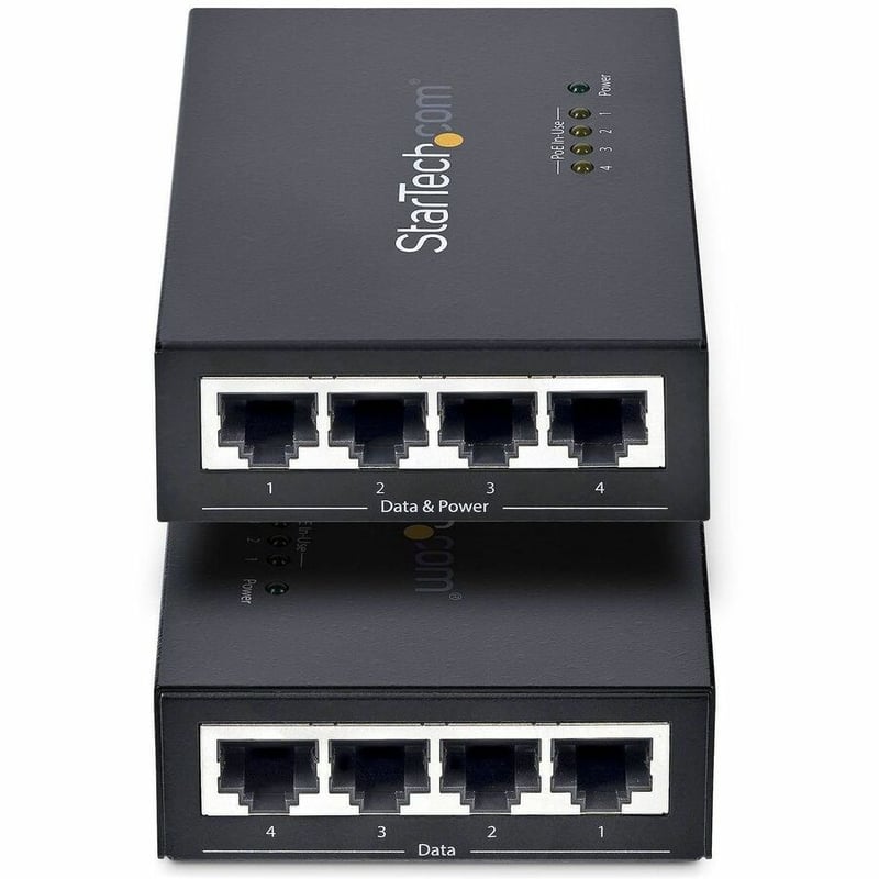 4-PORT GIGABIT POE+ MIDSPAN - POWER OVER ETHERNET INJECTOR - Thumbnail 2