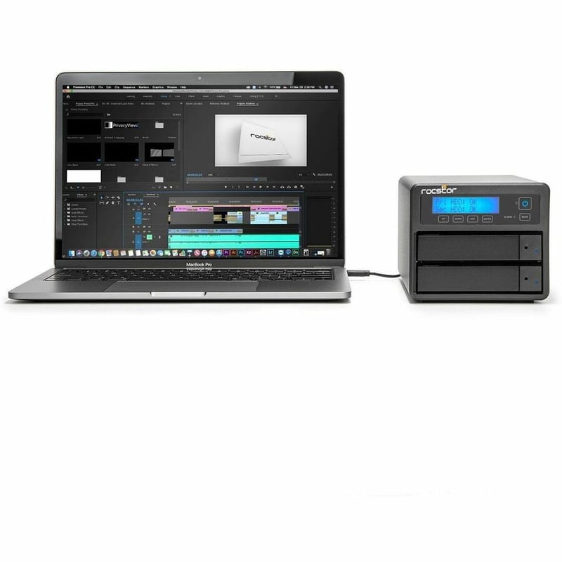 ROCPRO U33 RAID-44TB(2X22TB)72K USB 3.2 GEN 210GBPS -RAID 0/1 -TAA - Thumbnail 3