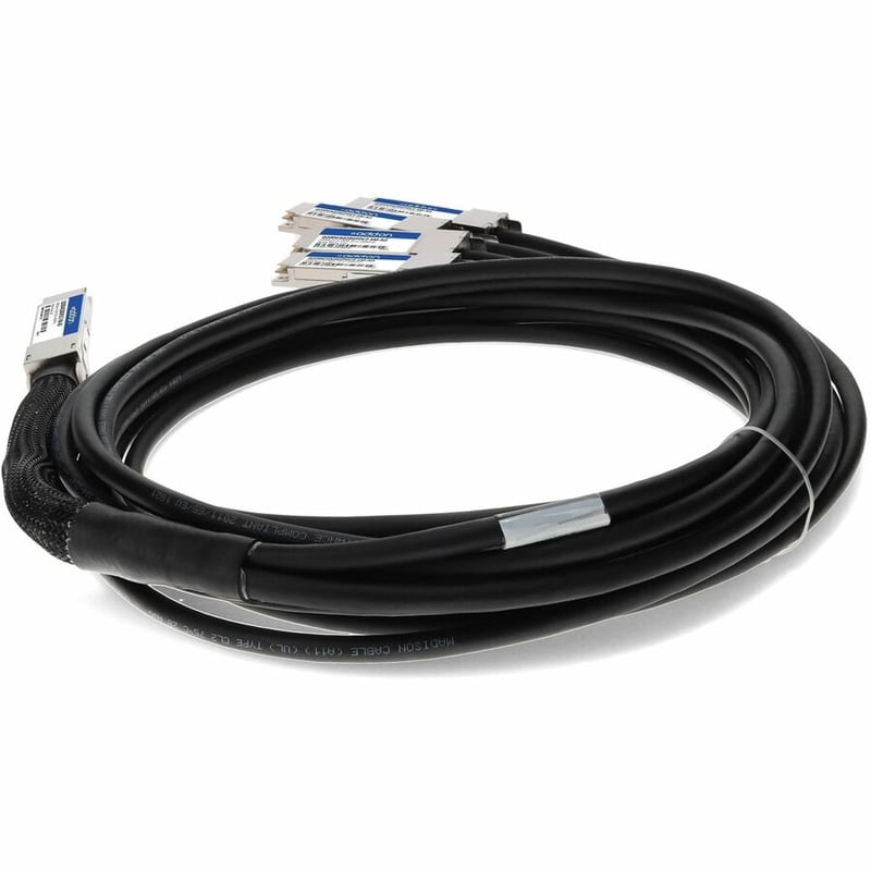 AddOn MSA and TAA Compliant 200GBase-CU QSFP-DD 200G to 4xQSFP28 50G NRZ Direct Attach Cable (Passive Twinax, 2.5m) - Thumbnail 3
