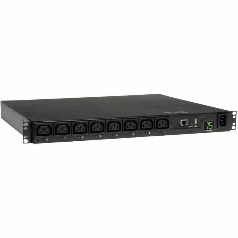Tripp Lite by Eaton PDU 2.5kW Single-Phase 208/230V Switched PDU - LX Platform 8 C13 Outlets C14 Input 2m Cord 1U Rack-Mount TAA - Thumbnail 1
