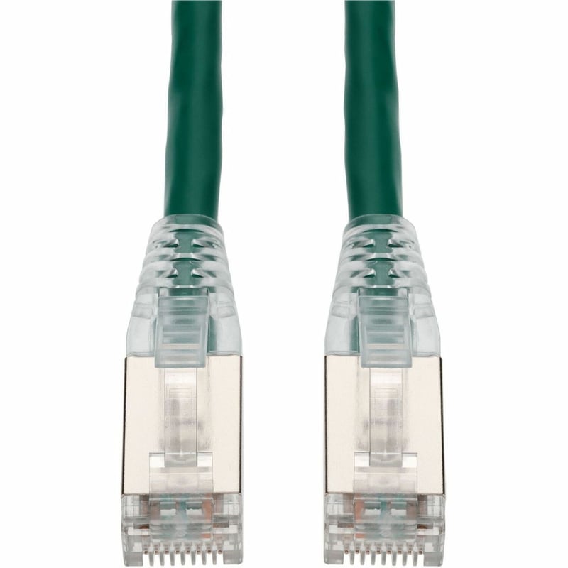 AddOn 60ft Green CAT 6 Shielded PVC Ethernet Cable Snagless Easy Clear Boot RJ-45 M/M - Thumbnail 1