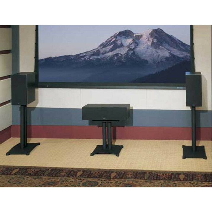 Sanus Steel Series Center Channel Speaker Stand - 18in Height - Steel - Black - Thumbnail 2