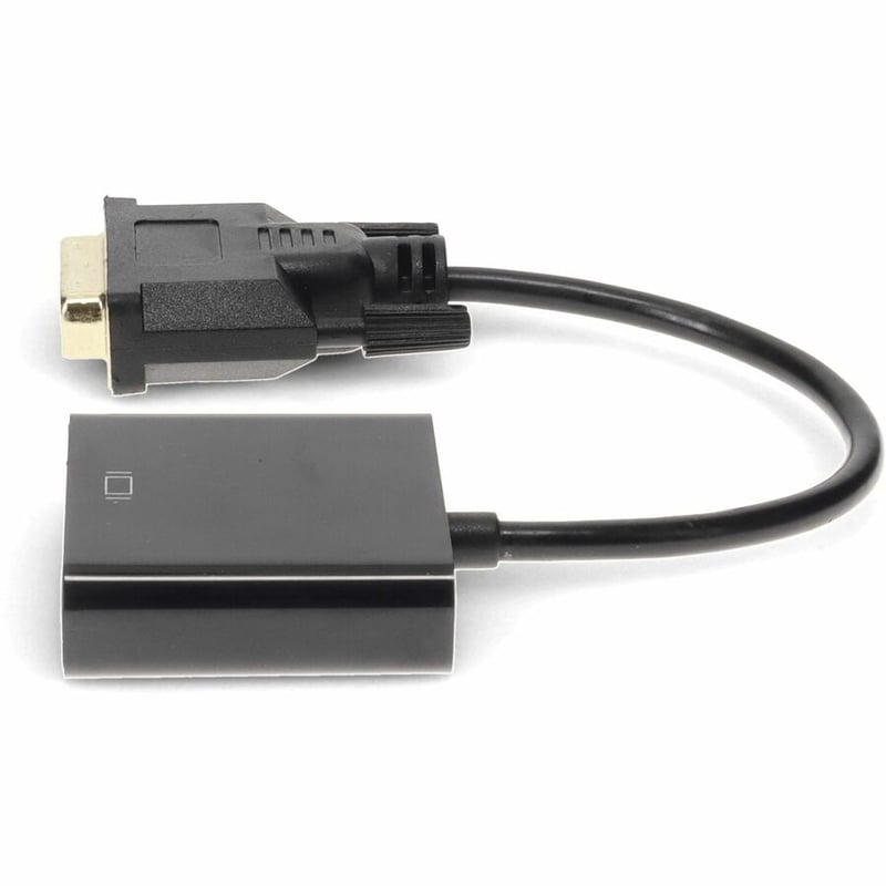 5PK DVI-D Single Link (18+1 pin) Male to VGA Female Black Active Adapters For Resolution Up to 1920x1200 (WUXGA) - Thumbnail 2