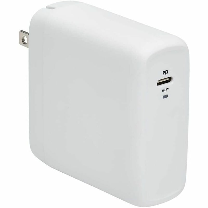 Tripp Lite by Eaton Compact 1-Port USB-C Wall Charger - GaN Technology 100W PD3.0 Charging White - Thumbnail 4