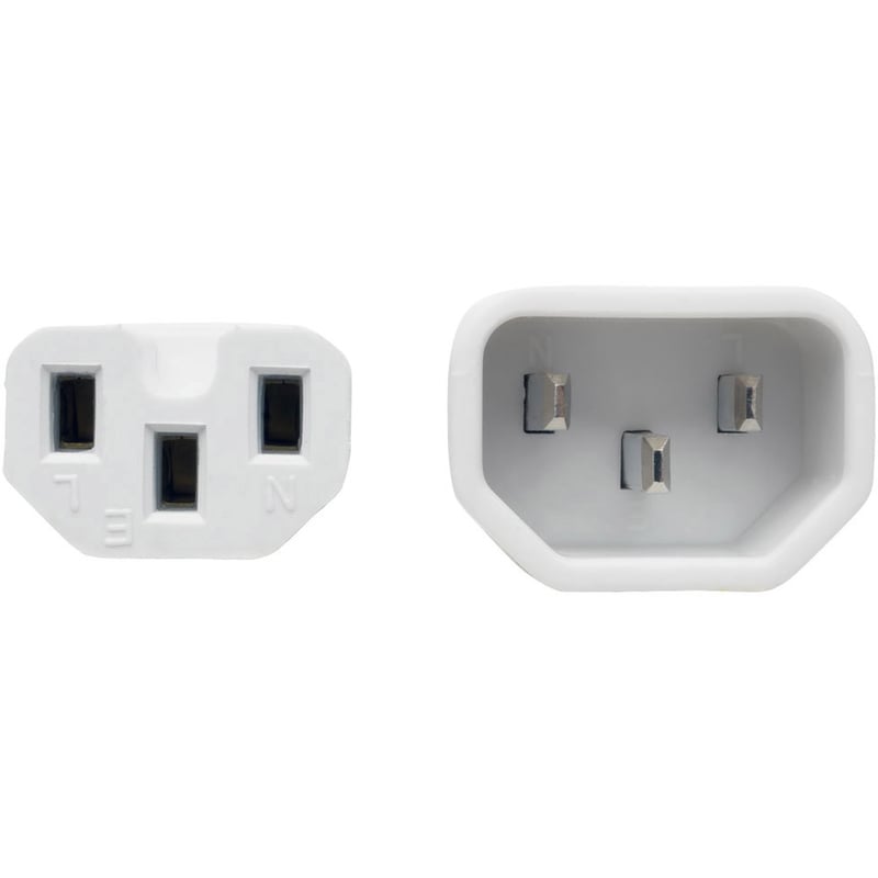 Eaton Tripp Lite Series Power Cord C14 to C15 - Heavy-Duty, 15A, 250V, 14 AWG, 6 ft. (1.83 m), White - Thumbnail 3