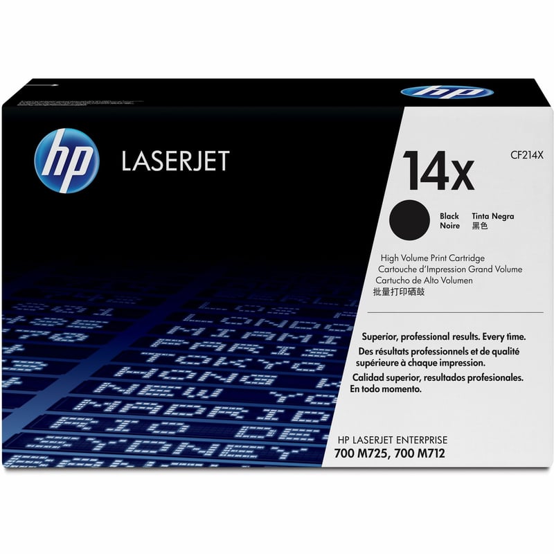 HP 14X (CF214X) Original High Yield Laser Toner Cartridge - Single Pack - Black - 1 Each - Thumbnail 1