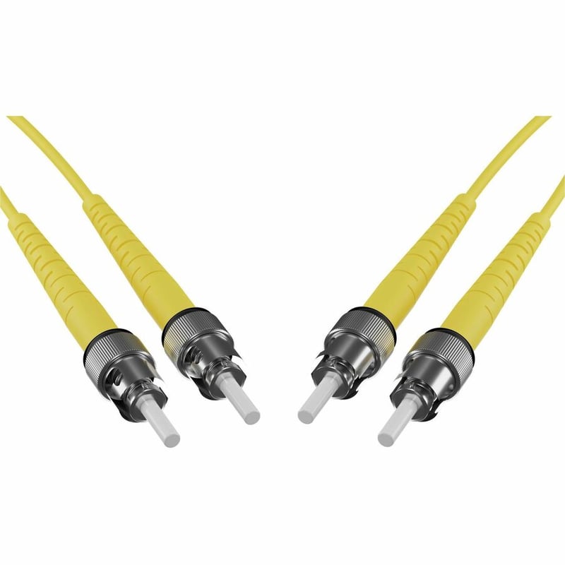 10 METER ST-ST SINGLEMODE FIBER OPTIC CABLE, YELLOW, OFNR, 9/125 FIBER, SINGLE-M - Thumbnail 3