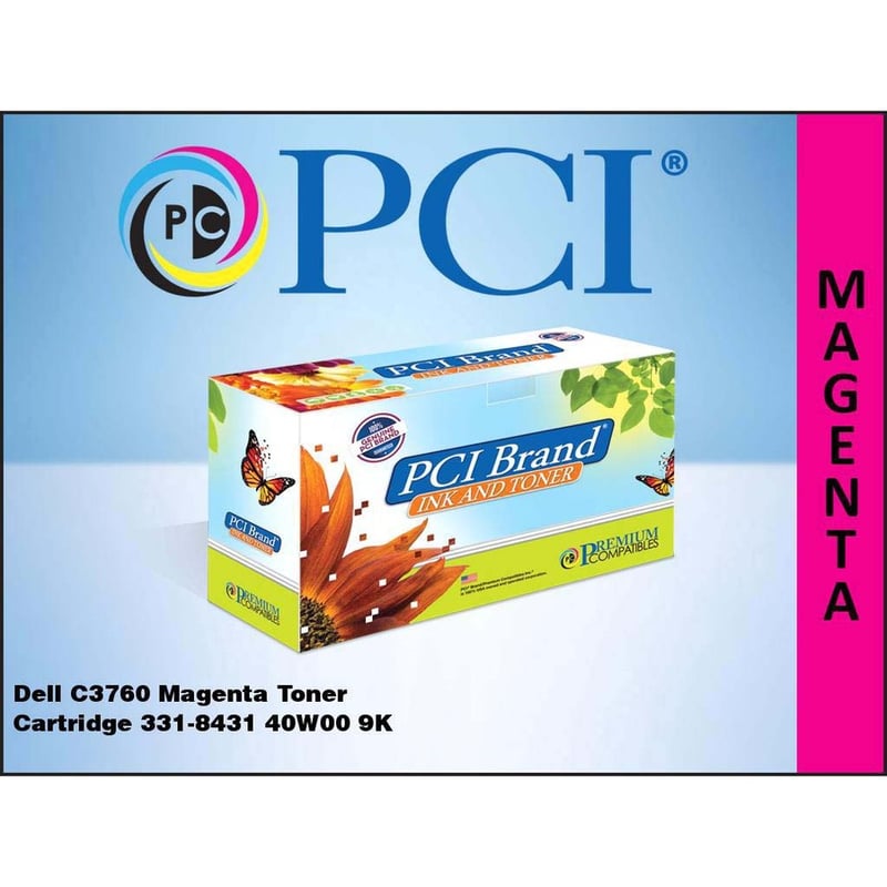 PCI BRAND DELL 331-8427 331-8423 331-8431 XXL MAGENTA TONER CARTRIDGE 9000 PG EX - Thumbnail 2