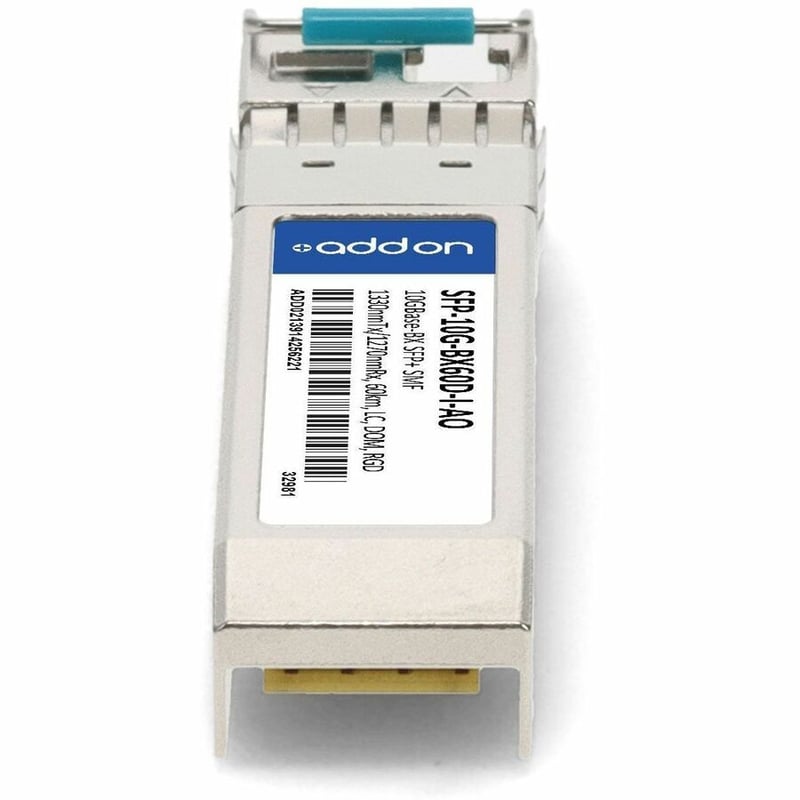 AddOn Cisco® SFP-10G-BX60D-I Compatible TAA 10GBase-BX SFP+ Transceiver (SMF, 1330nmTx/1270nmRx, 60km, LC, DOM, -40 to 85C) - Thumbnail 4