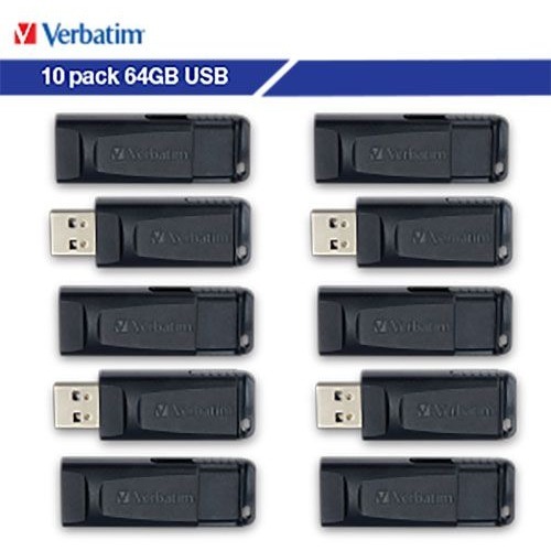 64GB Store 'n' Go USB Flash Drive - 10pk Business Bulk - Black - Thumbnail 1