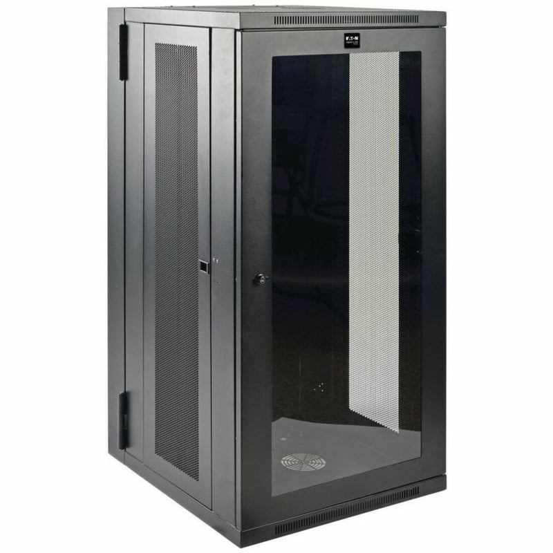 Tripp Lite by Eaton SmartRack 26U Low-Profile Switch-Depth Wall-Mount Half-Height Rack Enclosure Clear Acrylic Window Hinged Back - Thumbnail 1