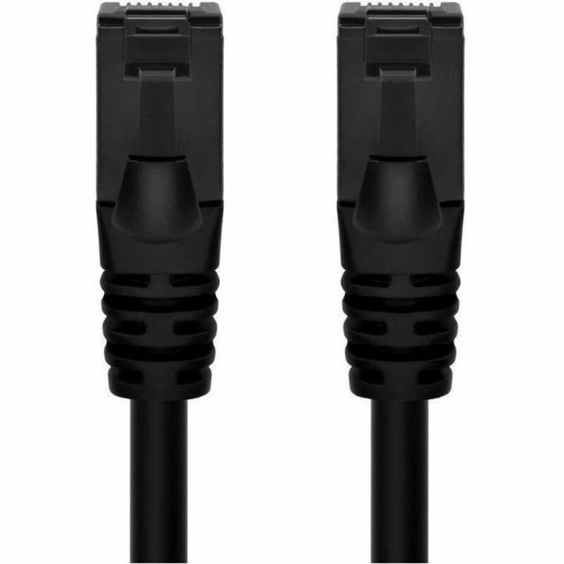 MONOPRICE CAT6A 1FT BLACK FLEXIBLE TPE PATCH CABLE_ UTP_ 24AWG_ 500MHZ_ PURE BAR - Thumbnail 2