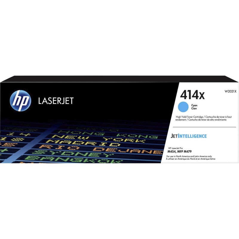 HP 414X (W2021X) Original High Yield Laser Toner Cartridge - Cyan - 1 Each - Thumbnail 1
