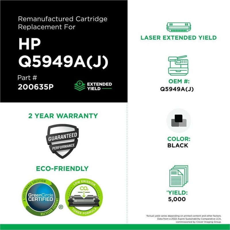 Clover Imaging Remanufactured Extended Yield Toner Cartridge for HP Q5949A - Thumbnail 3