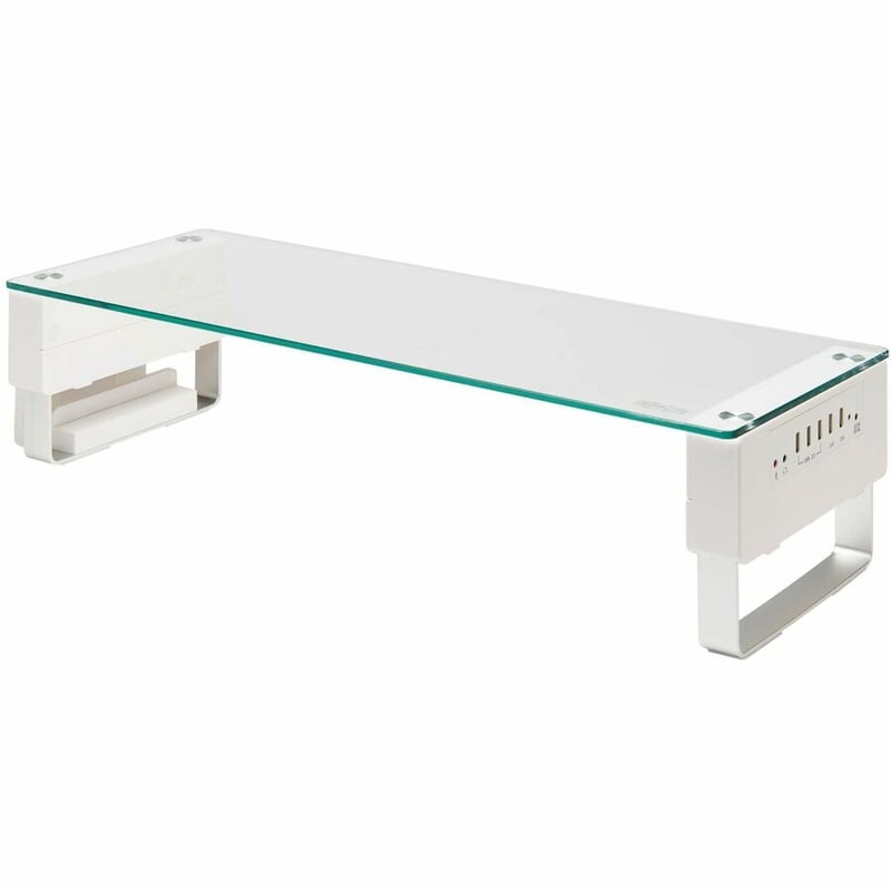 Tripp Lite by Eaton Monitor Riser for Desk - Height Adjustable, Glass Top, USB and Audio Ports - Thumbnail 4