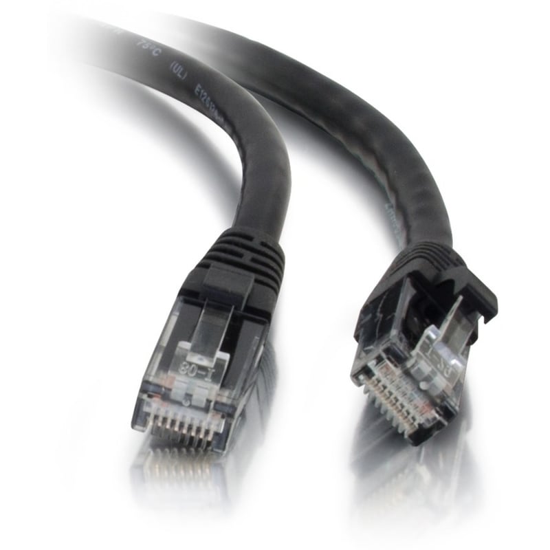 C2G 7ft Cat5e Ethernet Cable - Snagless Unshielded (UTP) - Black - Thumbnail 1