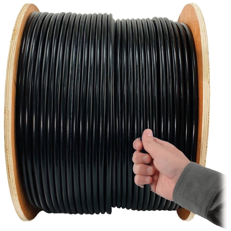 Eaton Tripp Lite Series Cat6/Cat6e 600 MHz Solid-Core Direct-Burial Outdoor-Rated UTP Bulk Ethernet Cable - Black, 1,000 ft. (304.8 m) - Thumbnail 3