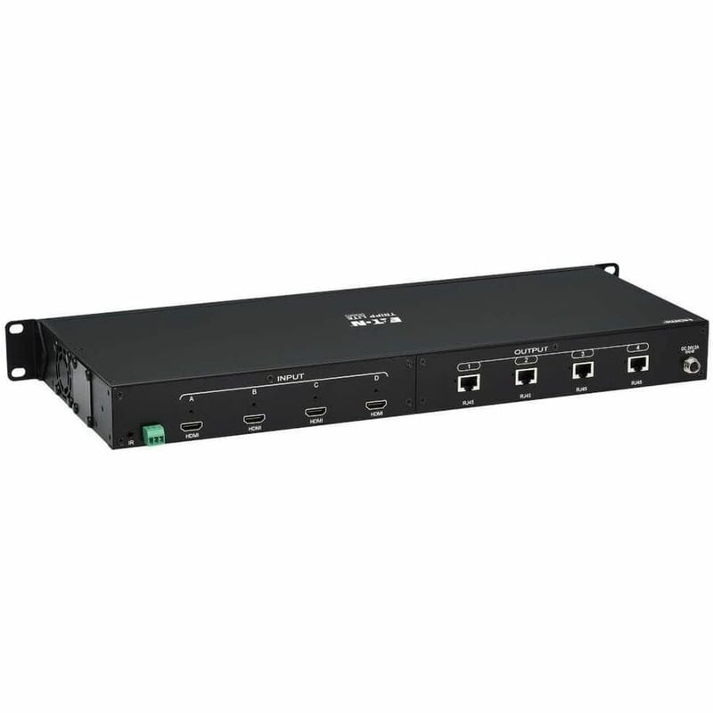 Tripp Lite by Eaton 4x4 HDMI over Cat6 Matrix Switch Kit, Switch/4x Pigtail Receivers - 4K 60 Hz, HDR, 4:4:4, PoC, 230 ft. (70.1 m), TAA - Thumbnail 4
