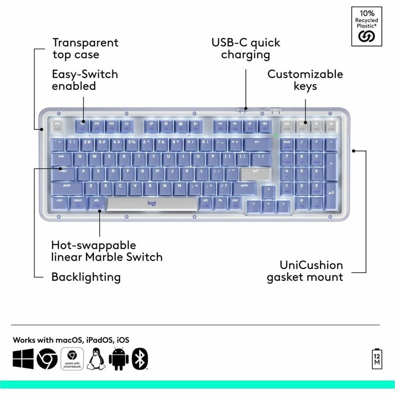 ALTO KEYS K98M KEYBOARD LILAC - Thumbnail 5
