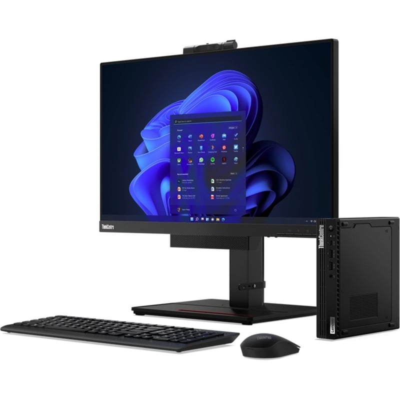 Lenovo ThinkCentre M90q Gen 3 11U50010US Desktop Computer - Intel Core i5 12th Gen i5-12500 - vPro Technology - 8 GB - 256 GB SSD - Tiny - Black - Thumbnail 4