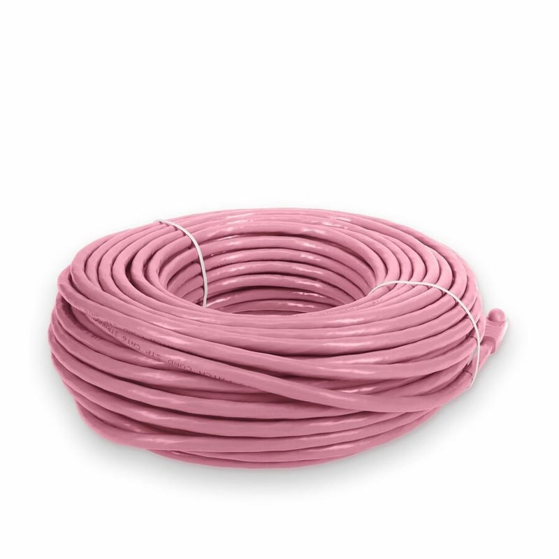 AddOn 60ft Pink CAT 6 Shielded PVC Ethernet Cable Snagless Easy Clear Boot RJ-45 M/M - Thumbnail 5