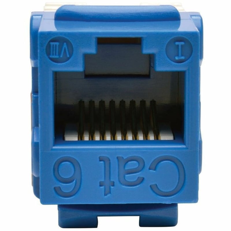 Tripp Lite by Eaton Cat6 Cat5e 110 Style Punch down Keystone Jack RJ45 Blue TAA GSA - Thumbnail 2