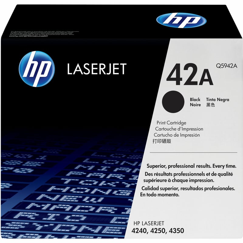 HP 42A (Q5942A) Original Standard Yield Laser Toner Cartridge - Single Pack - Black - 1 Each - Thumbnail 1