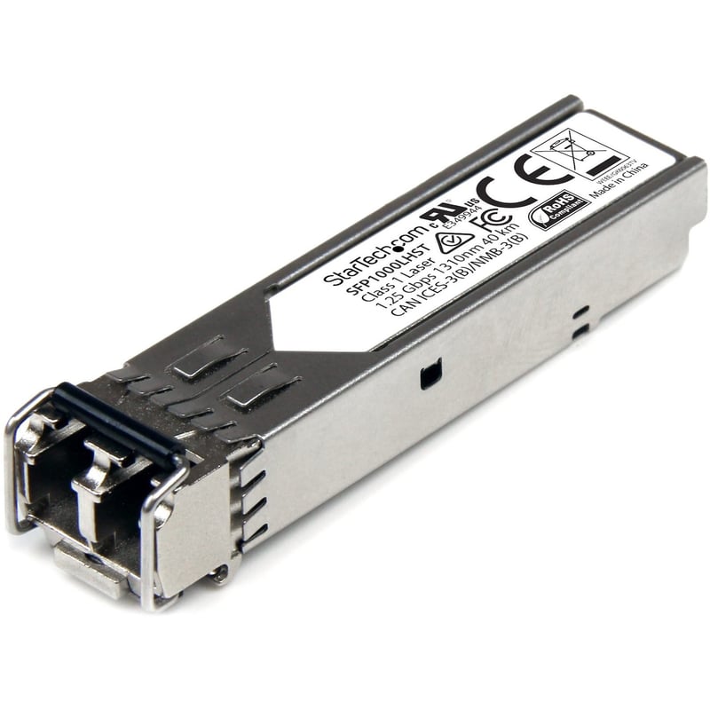 StarTech.com MSA Uncoded SFP Module - 1000BASE-LH - 1GE Gigabit Ethernet SFP 1GbE Single Mode Fiber (SMF) Optic Transceiver - 40km DDM - Thumbnail 1