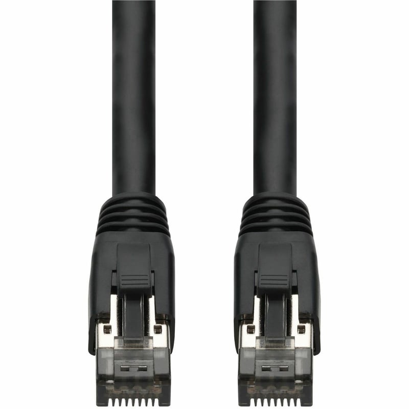 AddOn 50ft Black CAT 8 Shielded (S/FTP) PVC Ethernet Cable Snagless Easy Boot RJ-45 M/M - Thumbnail 1