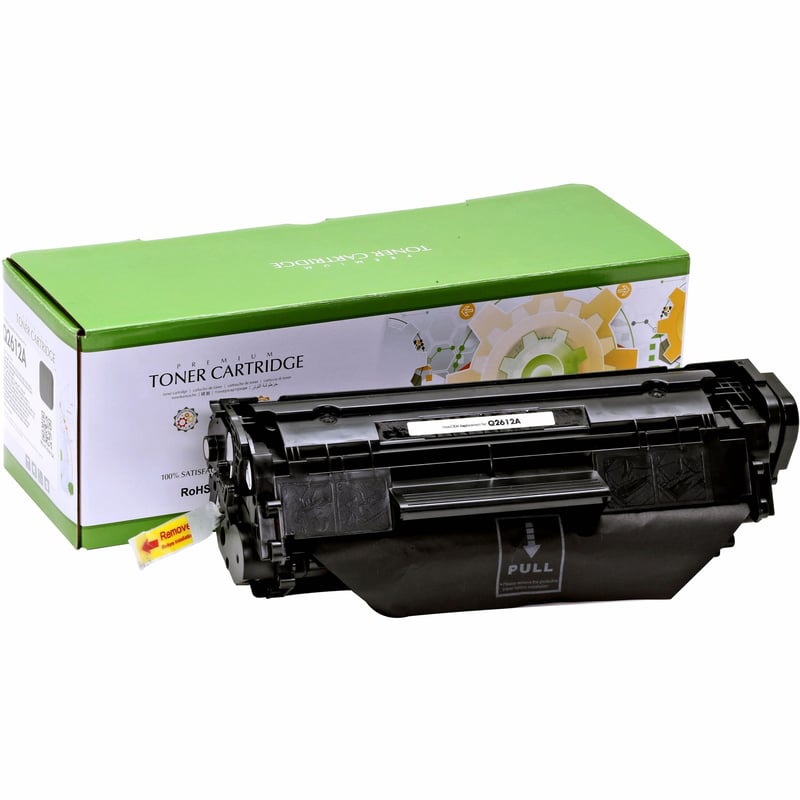 Static Control Laser Toner Cartridge - Single Pack 12A (7616A005,Q2612A) - Black - 1 Pack