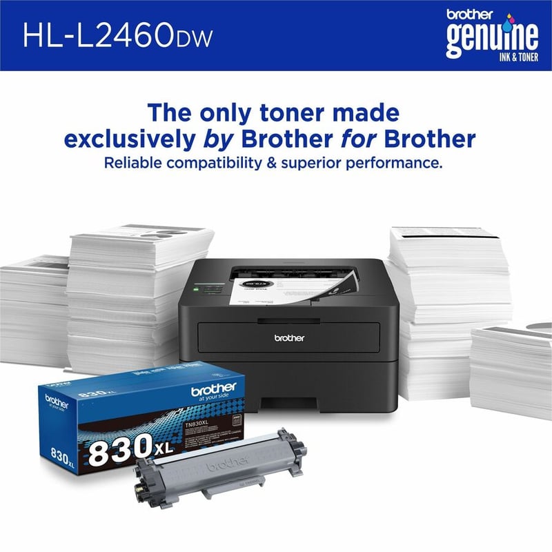 Brother Wireless HL-L2460DW Compact Monochrome Laser Printer, Duplex and Mobile Printing - Thumbnail 4