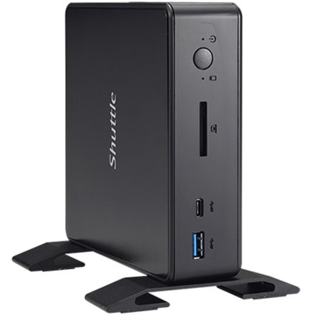 Shuttle XPC nano NC10U Desktop Computer - Intel Celeron 4205U Dual-core (2 Core) 1.80 GHz - 8 GB RAM DDR4 SDRAM - Black - Thumbnail 3