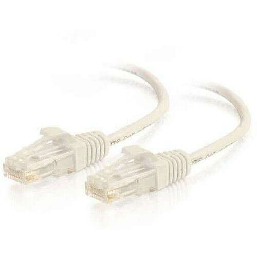 Quiktron Q-Series 28 AWG CAT6 Patch Cable, White , 9 FT