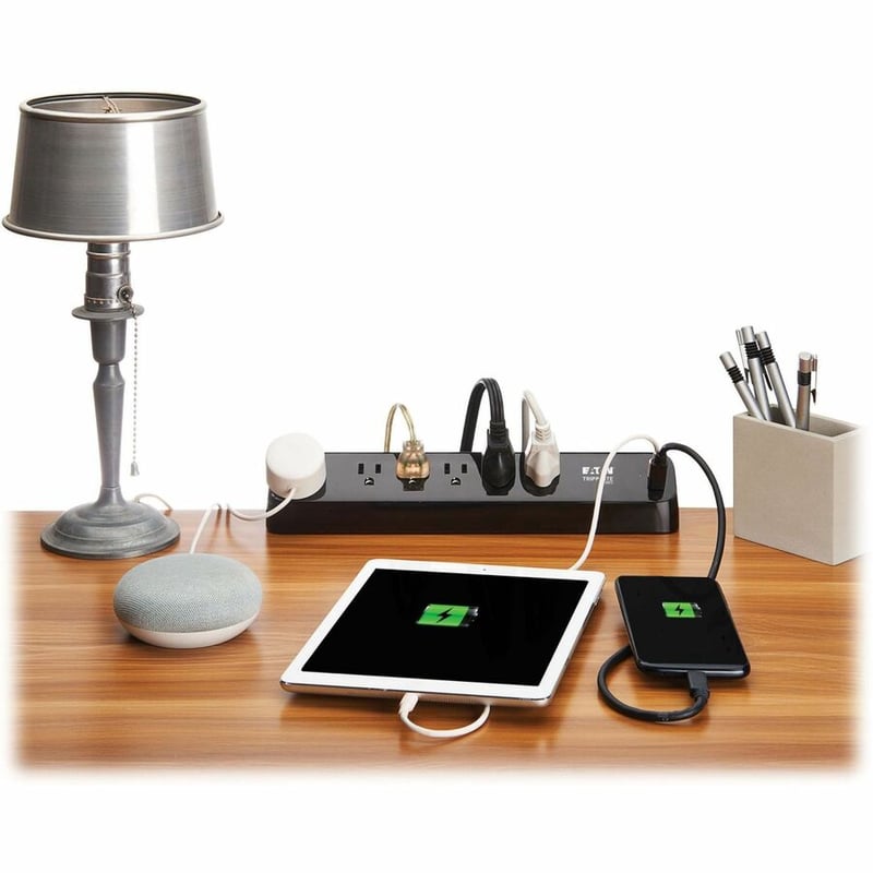 6OUTLET SURGE PROTECTOR 2 USB-C 5-15R 30W PD DESK CLAMP 10FT CORD - Thumbnail 2