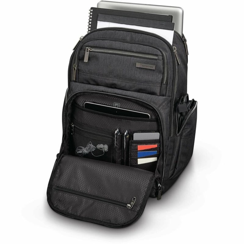 Samsonite Modern Utility Carrying Case (Backpack) for 15.6" Apple iPad Tablet, Notebook - Charcoal Heather - Thumbnail 2