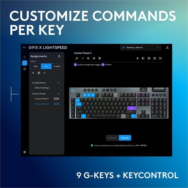 G915 X LIGHTSPEED - TACTILE GAMING KEYBOARD - Thumbnail 5