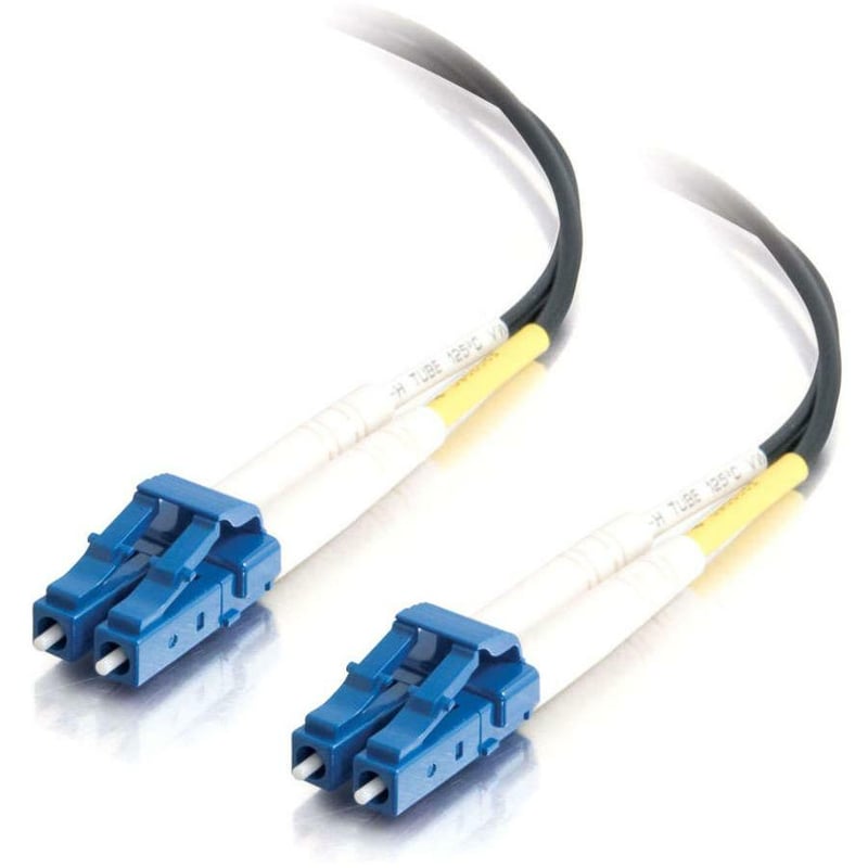 C2G-10m LC-LC 9/125 OS1 Duplex Singlemode PVC Fiber Optic Cable - Black - Thumbnail 1